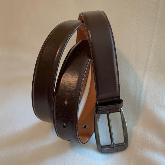 Vintage Salvatore Ferragamo Brown Leather Belt